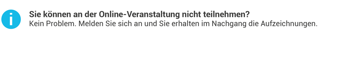 Sie können nicht teilnehmen? - T.CON Cloud-Galerie